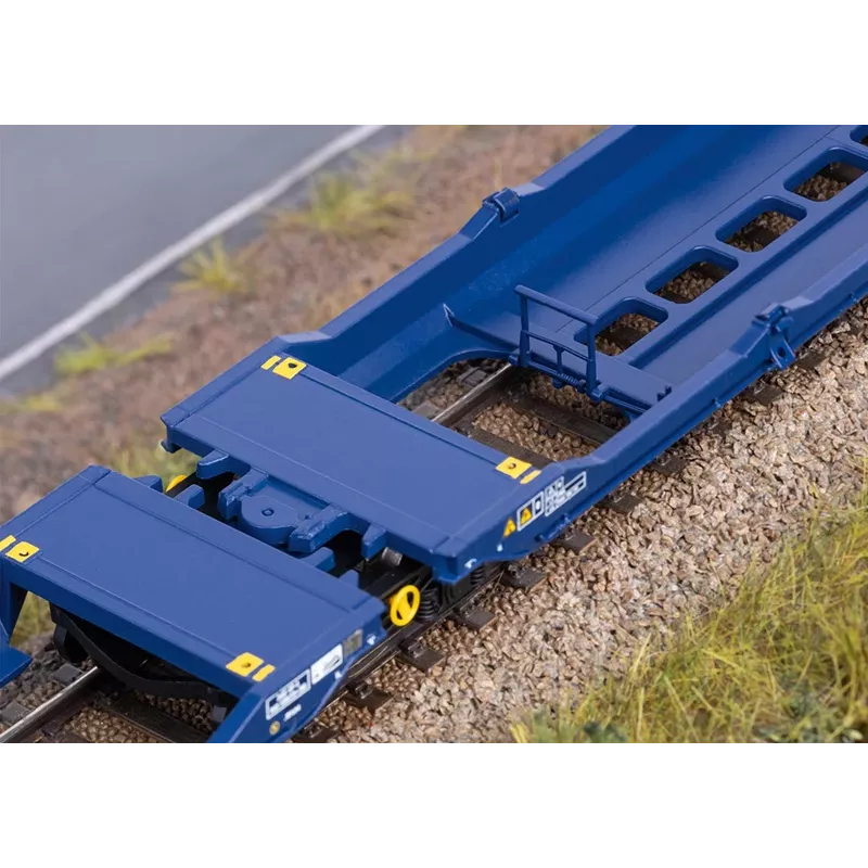 Märklin 47474 Sdggmrss dvigubos kišenės vagonas H0 1:87 kobalto mėlyna 393 mm