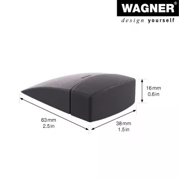 Wagner design yourself EH 5150 grindinis durų ribotuvas, cinko lydinio ir plastiko, matinis nikelis, 45 mm aukščio 15515011