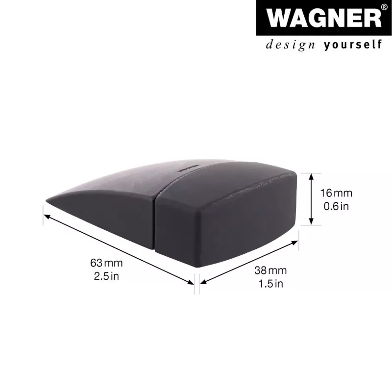 Wagner design yourself EH 5150 grindinis durų ribotuvas, cinko lydinio ir plastiko, matinis nikelis, 45 mm aukščio 15515011