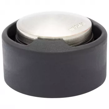 Wagner design yourself EH 5171 durų stabdiklis, cinko lydinio su guminiu amortizatoriumi, Ø 5 cm, matinis nikelis/juodas 15517111
