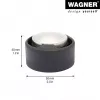 Wagner design yourself EH 5171 durų stabdiklis, cinko lydinio su guminiu amortizatoriumi, Ø 5 cm, matinis nikelis/juodas 15517111