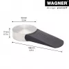Wagner Design Yourself EH 5116 durų stabdiklis, cinko lydinio su guminiu amortizatoriumi, Ø 50 mm, matinis nikelis 15511611