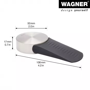 Wagner Design Yourself EH 5116 durų stabdiklis, cinko lydinio su guminiu amortizatoriumi, Ø 50 mm, matinis nikelis 15511611