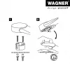 Wagner Design Yourself EH 5116 durų stabdiklis, cinko lydinio su guminiu amortizatoriumi, Ø 50 mm, matinis nikelis 15511611