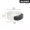 Wagner Design Yourself EH 5111 grindinis durų ribotuvas, cinko lydinio su guminiu žiedu, šatininis nikelis, 50 mm skersmens (15511111)