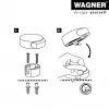 Wagner Design Yourself EH 5111 grindinis durų ribotuvas, cinko lydinio su guminiu žiedu, šatininis nikelis, 50 mm skersmens (15511111)