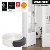 Wagner Design Yourself EH 5111 grindinis durų ribotuvas, cinko lydinio su guminiu žiedu, šatininis nikelis, 50 mm skersmens (15511111)