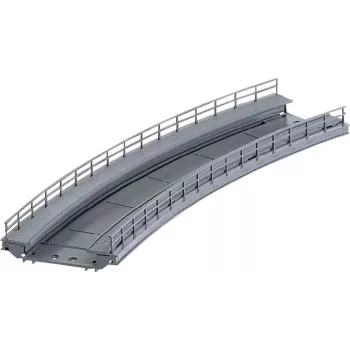 Märklin lenkta rampos sekcija tilto atramai H0 mastelio, pilka, 074623