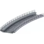 Märklin lenkta rampos sekcija tilto atramai H0 mastelio, pilka, 074623