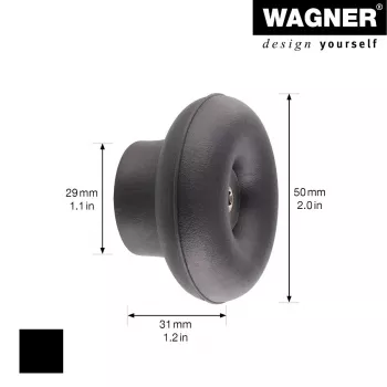 Wagner Design Yourself DOT drabužių kablys GH 0202, 1 kablys, juodas 17020221