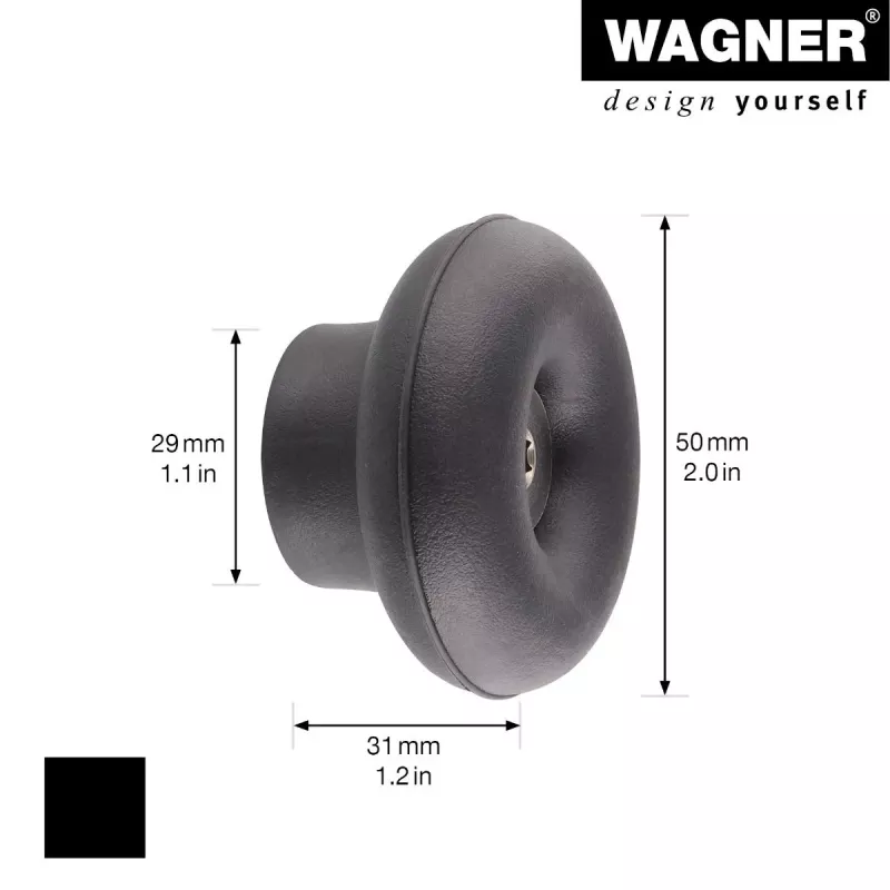 Wagner Design Yourself DOT drabužių kablys GH 0202, 1 kablys, juodas 17020221