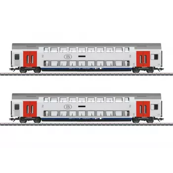 Märklin 043566 H0 dviejų aukštų vagonų rinkinys SNCB M6 2 klasė