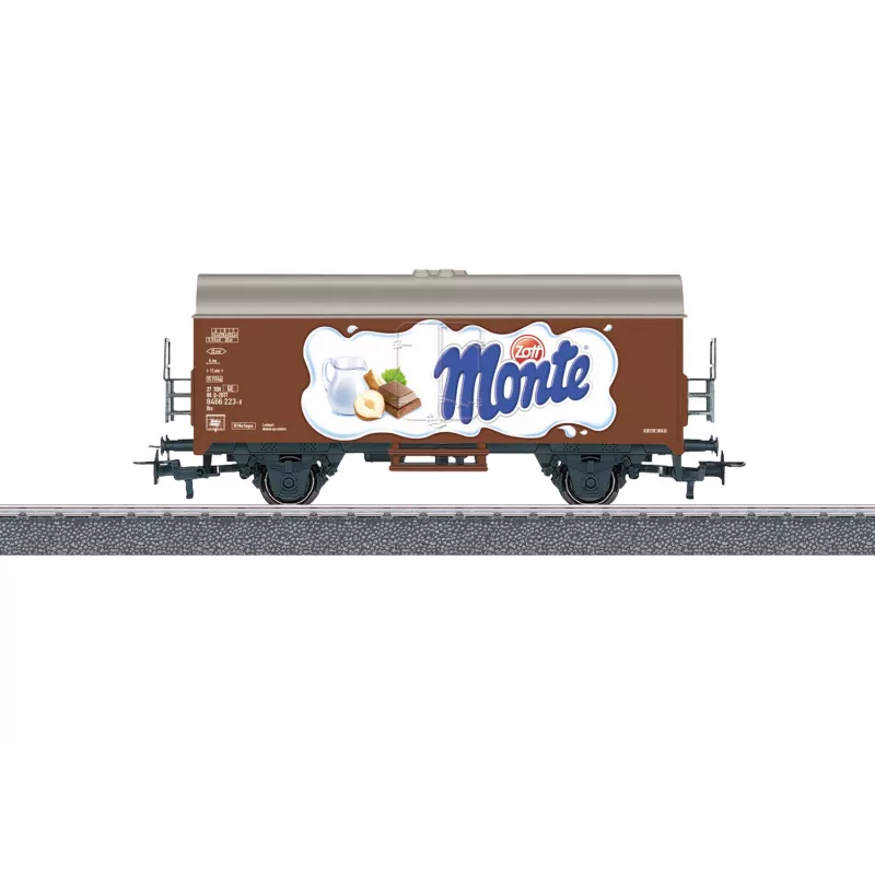 Märklin 44252 H0 mastelio Gms 30 uždaras prekinis vagonas, III epocha, DB, rudas