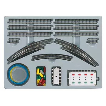 Märklin 08193 Stoties bėgių praplėtimo rinkinys T2, Z skalė (1:220), nikeline sidabro bėgiai