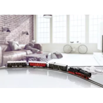 Märklin 81874 Z vėžės garvežio krovininio traukinio pradinukų rinkinys - BR 89.0, III epocha, 3 vagonai, ovalūs bėgiai, analoginė DC 081874