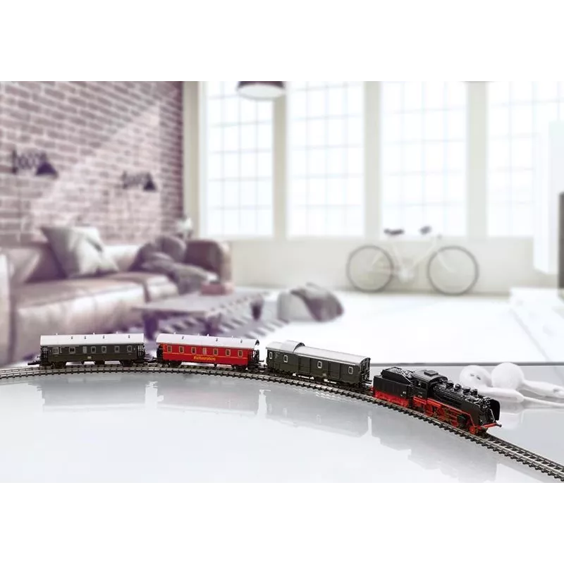 Märklin 81874 Z vėžės garvežio krovininio traukinio pradinukų rinkinys - BR 89.0, III epocha, 3 vagonai, ovalūs bėgiai, analoginė DC 081874