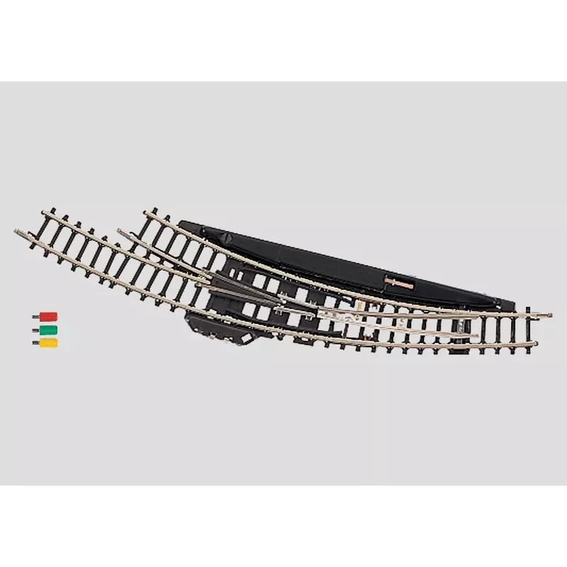 Märklin Z geležinkelio elektromagnetinė kreivoji iešmas dešinysis - juodas/geltonas (8569)