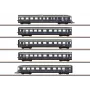 Märklin 087615 Z Gauge vagonų rinkinys 'Blauer Enzian' DB, MHI (3 vagonų keleivinis rinkinys)