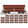 Märklin 000730 H0 24 dalių rinkinys slenkančio stogo vagonai Tals 968 DB IV epocha AC