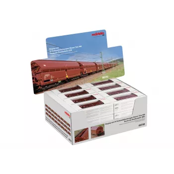 Märklin 000730 H0 24 dalių rinkinys slenkančio stogo vagonai Tals 968 DB IV epocha AC
