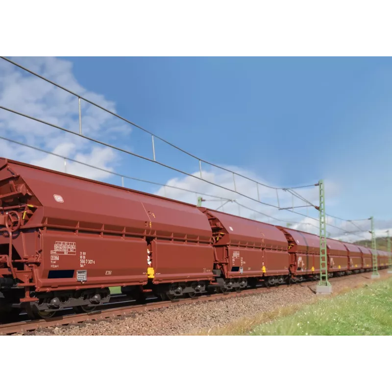 Märklin 000730 H0 24 dalių rinkinys slenkančio stogo vagonai Tals 968 DB IV epocha AC