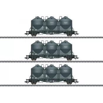 Märklin 48264 H0 3 dalių rinkinys dulkių siloso vagonai Kds 67 DB