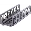 Märklin 07262 gardinės konstrukcijos tiltas HO mastelio modelių geležinkeliams – pilkas plastikinis vieno kelio tilto rinkinys, ilgis 360 mm