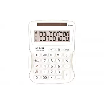 MAUL ECO MJ 555 stalinis skaičiuotuvas baltas 12 skaitmenų dvigubas maitinimas 7263502