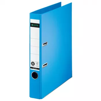 LEITZ 180° svirtinio mechanizmo segtuvas A4 50 mm šviesiai mėlynas kartoninis (1008-00-30)
