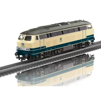 Märklin 39215 H0 klasės 218 dyzelinis lokomotyvas DB vandenyno mėlyna mfx+ garsas ir LED