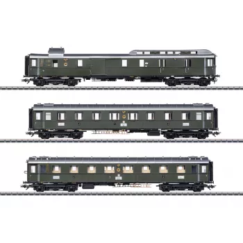 Märklin 42490 H0 3 vagonų greitųjų keleivinių vagonų rinkinys PwPost4ü-28 su DRG