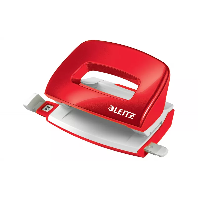 LEITZ Mini NeXXt WOW 5060 raudonas 2 skylių perforatorius, 10 lapų, 5060-10-26
