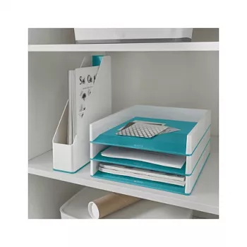 LEITZ WOW Duo Colour dokumentų dėklas A4 ledo mėlynos/baltos spalvos 5361-10-51