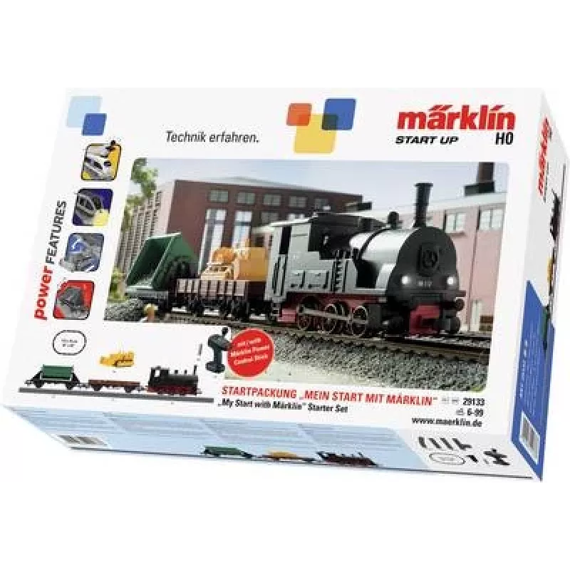 Märklin 29133 HO mastelio krovininio traukinio pradinis rinkinys su baterijomis ir infraraudonųjų spindulių nuotolinio valdymo pultu