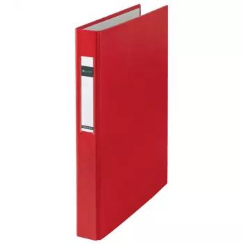 LEITZ Standard A4 Oversize žiedinis segtuvas, raudonas, 2 D žiedai, 41 mm nugarėlė, 25 mm žiedo skersmuo, 4210-00-25
