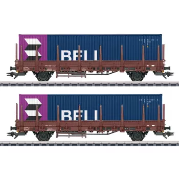 Märklin 046939 H0 uždengtas krovininis vagonas Gms 30 DB III epocha AC