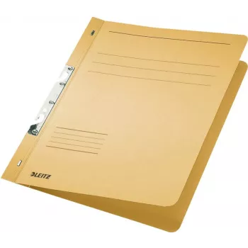 LEITZ segtuvų sąvaržos su plyšiu, DIN A4, manilos kartonas, šamio spalvos, 250 gsm, 170 lapų talpa, 80 mm mechanizmas, 50 vnt. pakelis (3746-00-11)