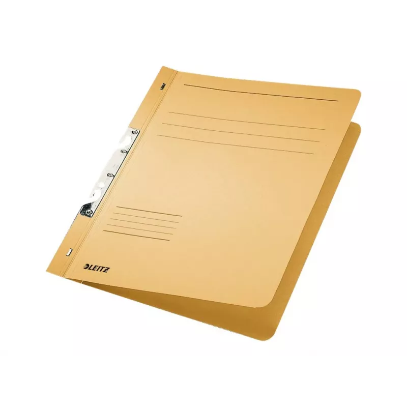 LEITZ segtuvų sąvaržos su plyšiu, DIN A4, manilos kartonas, šamio spalvos, 250 gsm, 170 lapų talpa, 80 mm mechanizmas, 50 vnt. pakelis (3746-00-11)