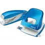 LEITZ Nexxt WOW segiklis ir skylamušis, rinkinys, metalinės mėlynos spalvos, 30 lapų, blisteris 5095-10-36