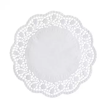 PAPSTAR Tortenspitzen apvalios torto servetėlės Ø 28 cm, 100 vnt., baltos nėrinių rašto 12268