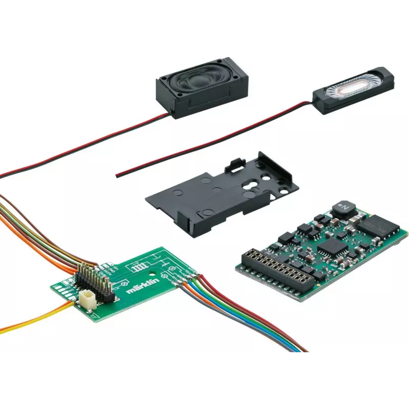 Märklin 60977 mSD/3 elektrinio lokomotyvo garso dekoderis su PCB