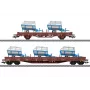 Märklin 46407 DB AG VI epochos platforminių vagonų rinkinys (2 vagonai, rąstų krovinys, H0)