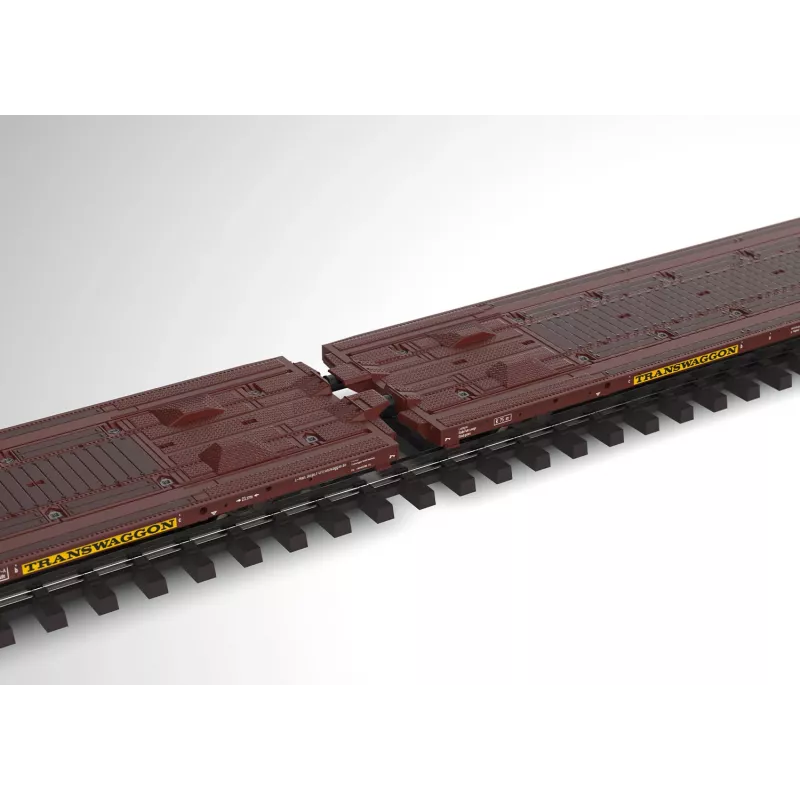 Märklin 47430 H0 platforminių vagonų pora Laads 800B, Transwaggon GmbH