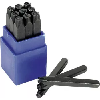 Brüder Mannesmann 9 dalių skaičių štampų rinkinys 10 mm (245-10)