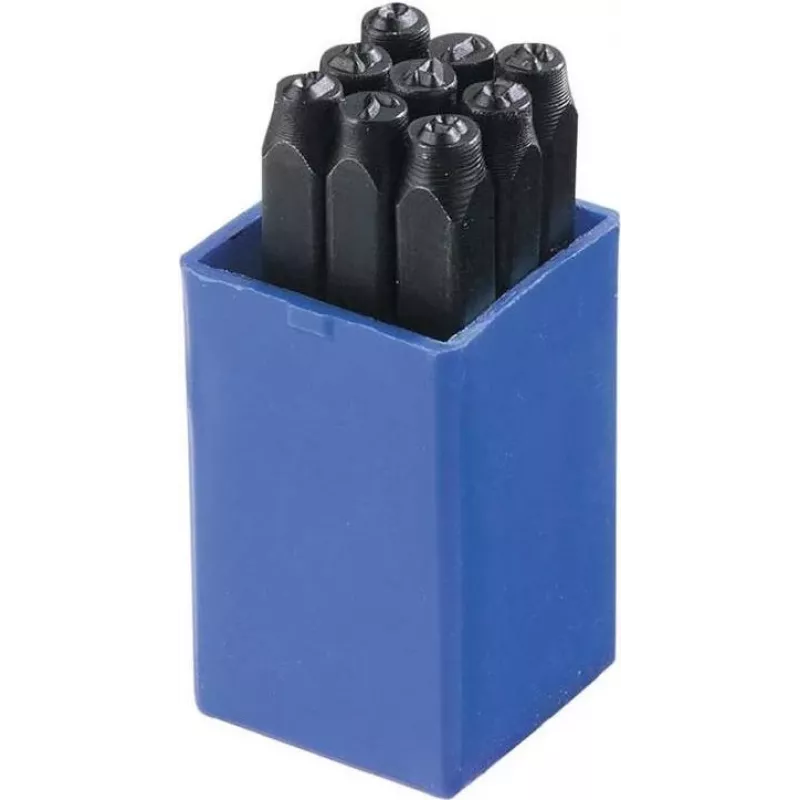 Brüder Mannesmann 9 dalių skaičių štampų rinkinys 10 mm (245-10)
