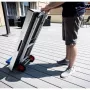 BRÜDER MANNESMANN aliumininis rankinis vežimėlis 90 kg, ištraukiama rankena 720–1090 mm, sulankstomas, sidabrinis/juodas (099-T)