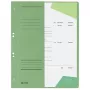 LEITZ A4 segtuvas su metaline sagtimi, Manilos kartonas, žalias, oficialusis segimas, 250 g/m², 1/2 priekinio viršelio su žymėjimo lauku, 50 vnt. paketas (3741-00-55)