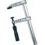 Brüder Mannesmann Industrial Screw Clamp DIN 5117, 600 mm suspaudimo talpa, 120 mm gerklės gylis, kaliojo ketaus rėmas, mėlyna 90423