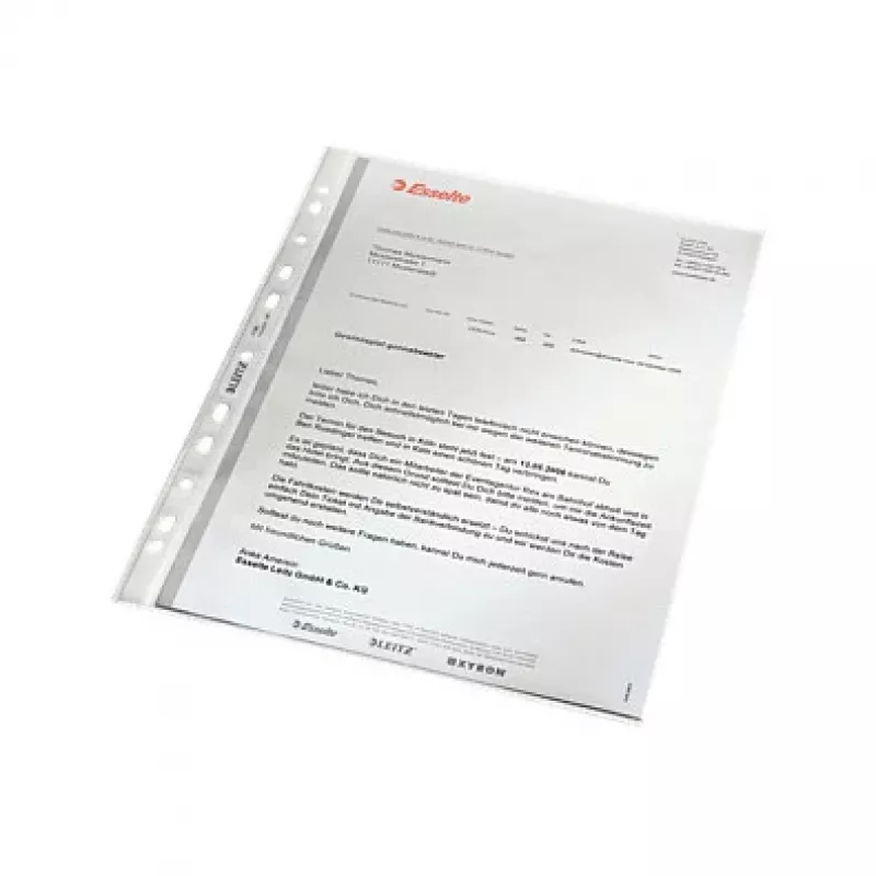 LEITZ 47960000 A4 perforuotas kišenė, polipropilenas 0,07 mm, permatoma, 100 vnt.