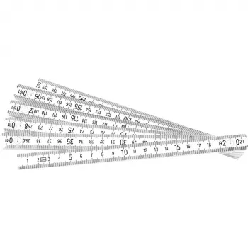 BRÜDER MANNESMANN PVC sulankstoma liniuotė 2 m, 10 segmentų, EC III klasė 810-PVC-2M